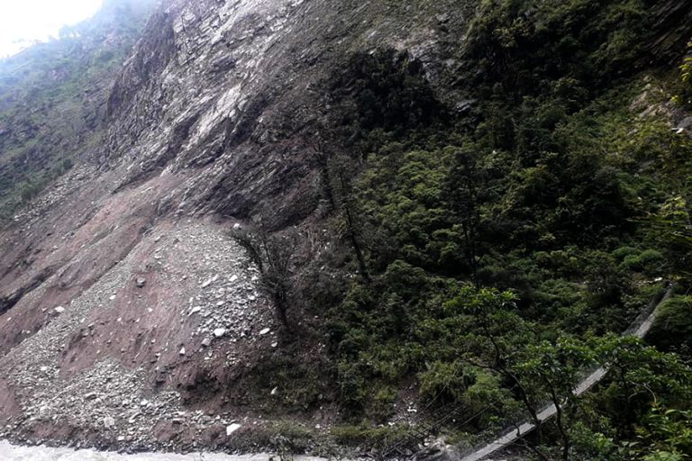 Major Landslide In Chhekampar Raises Fresh Safety Concerns For Mountain Tourism In Gorkha