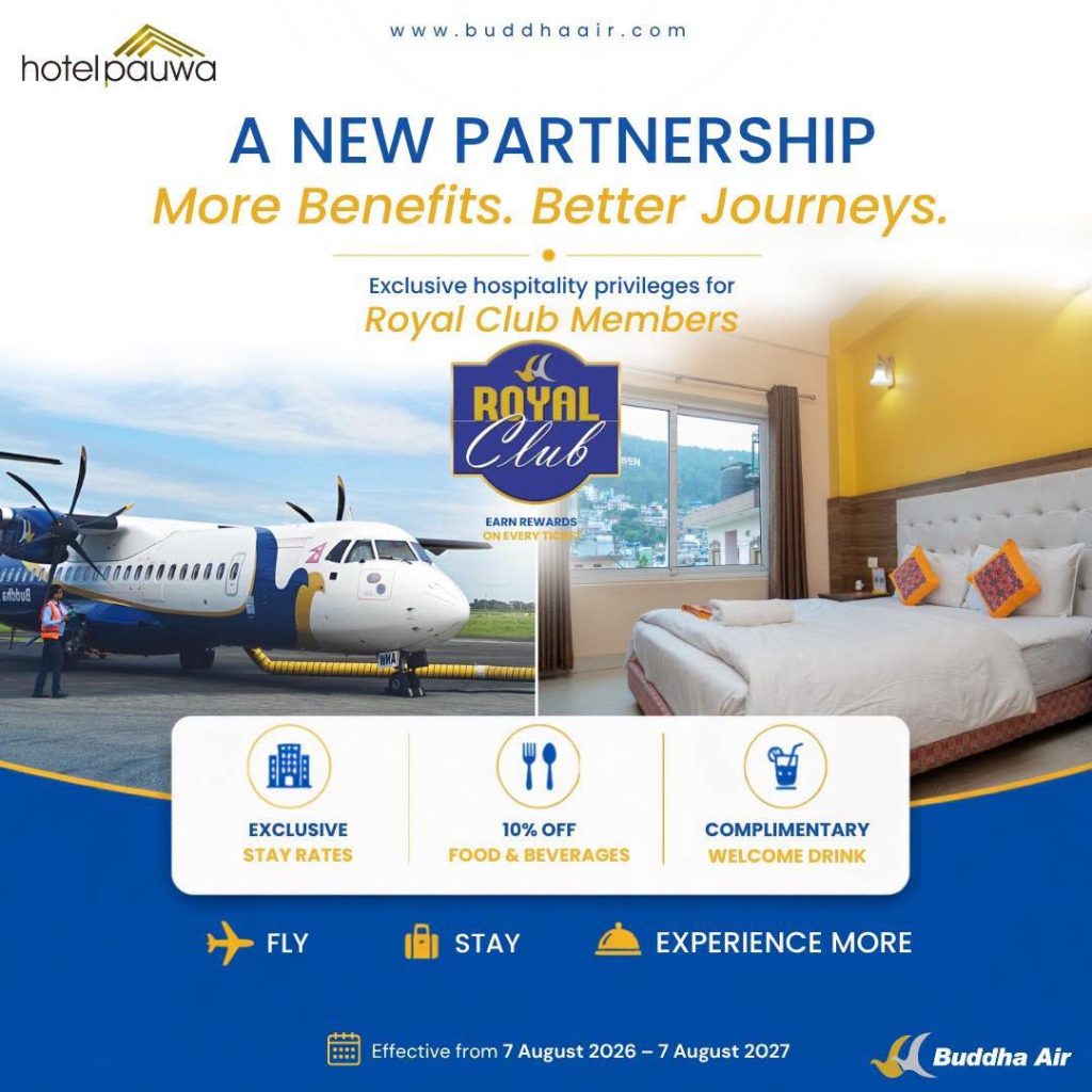 Buddha Air partners with Hotel Pauwa to offer Royal Club travel benefits