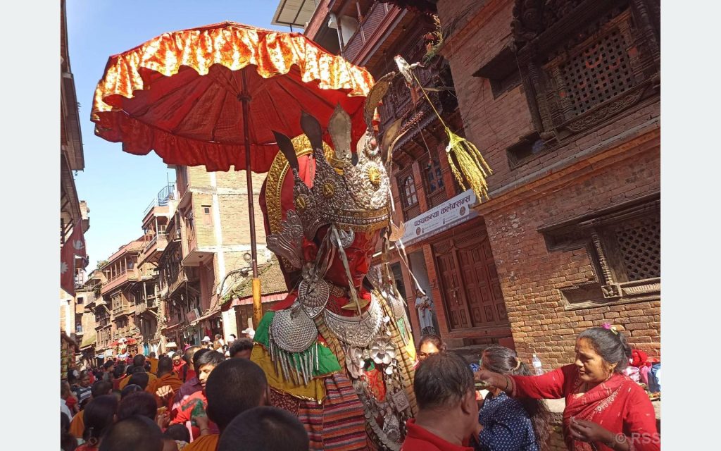 Bhaktapur Celebrates Sacred Panchadan Festival