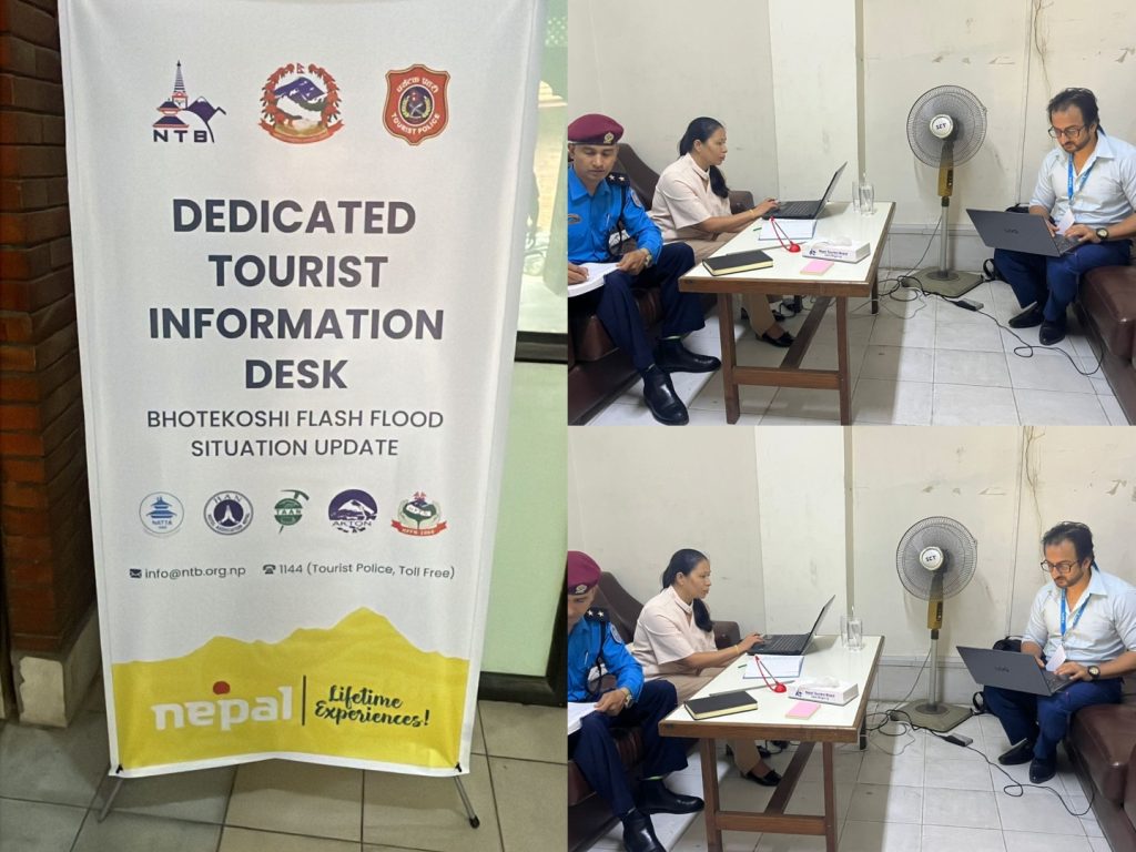 NATTA Leads Coordinated Tourism Response as NTB Sets Up Help Desk for Bhote Koshi Flood-Affected Tourists