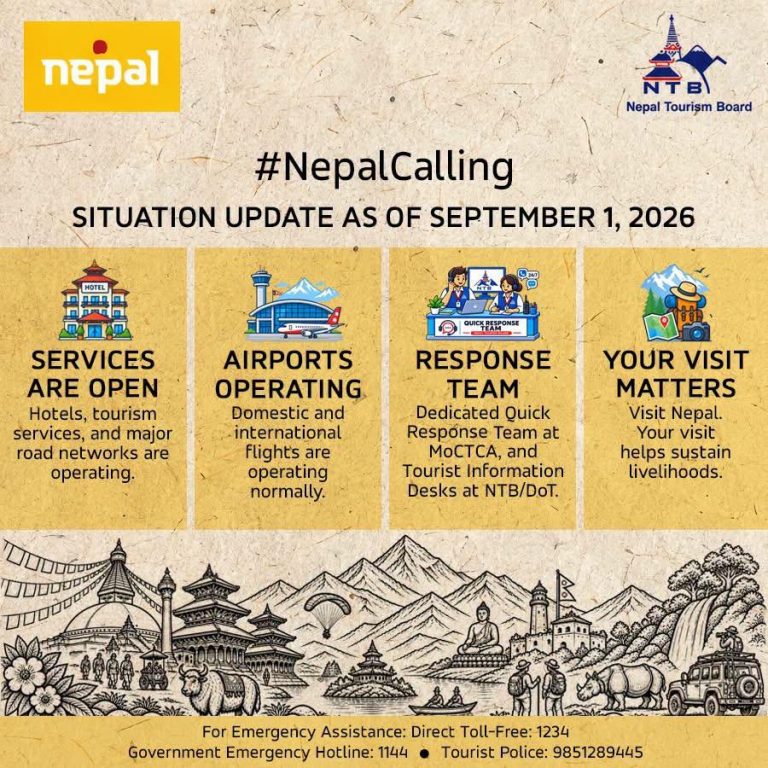 Nepal Assures Global Travelers: “Nepal Is Not Closed” Amid Natural Disaster