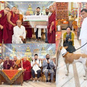 Thai Buddhist Monks Visit Boudhanath, Monastery Donates Rs. 5.85 Million