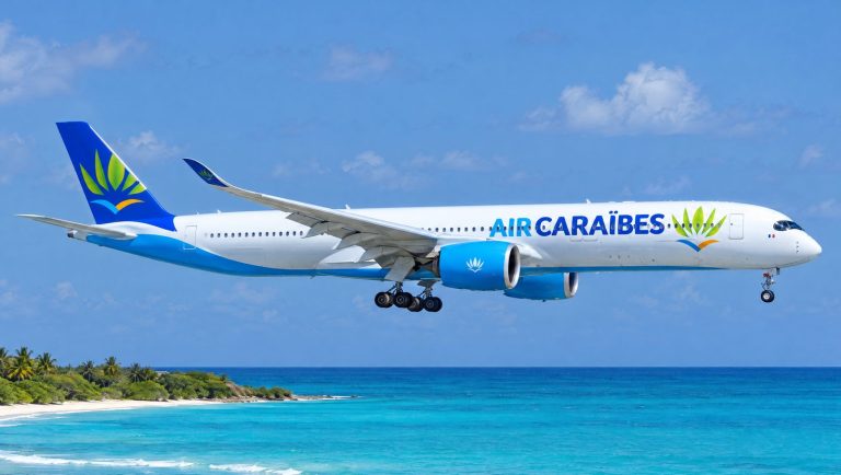 Air Caraïbes Airbus A350 Makes Striking Return to St. Maarten from Paris