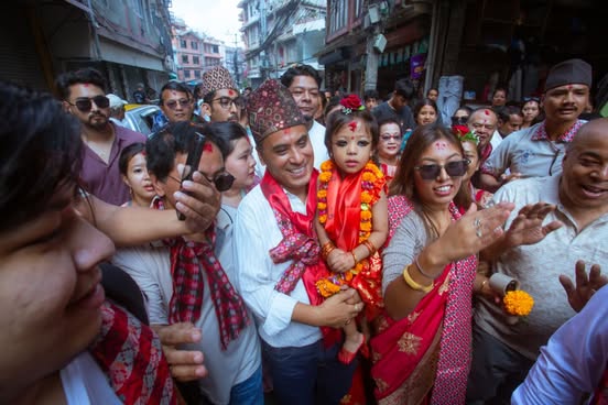Living Goddess Kumari visits Pachali Bhairav in Annual Kathmandu Ritual